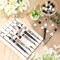 12 Set Beadable Pens DIY Kit - Assorted Beads, Black Ink, Animal Print